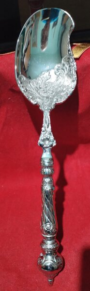 Lingura mare franceza argintata, stil baroc