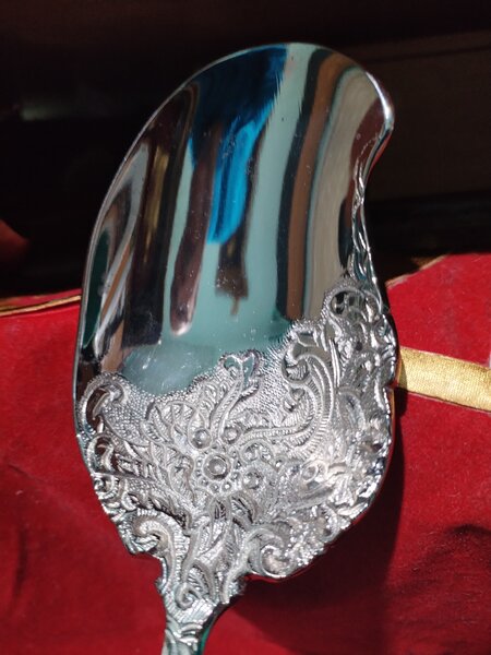 Lingura mare franceza argintata, stil baroc