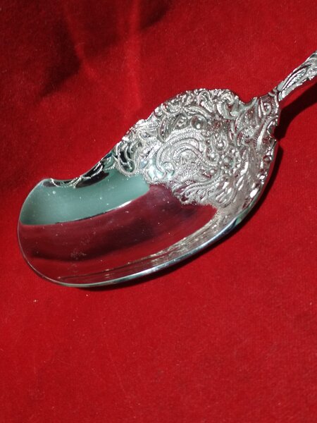 Lingura mare franceza argintata, stil baroc