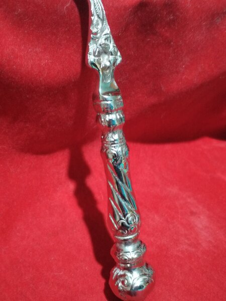 Lingura mare franceza argintata, stil baroc