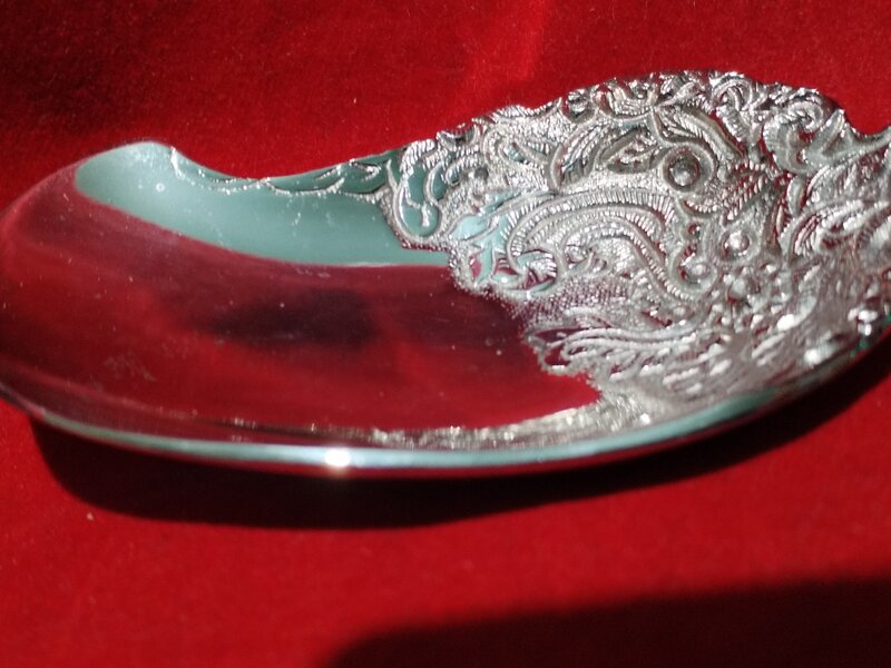 Lingura mare franceza argintata, stil baroc